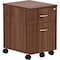Lorell 15.8 in W 2 Drawer Pedestal, Walnut, Laminate 16230 - alternate 1